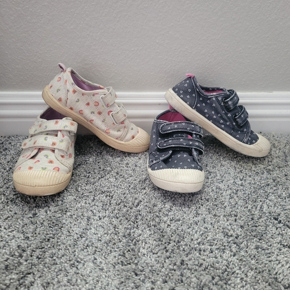 Kids' Cat & Jack Patterned Velcro Sneakers Slip-on Size 11 - Picture 1 of 7
